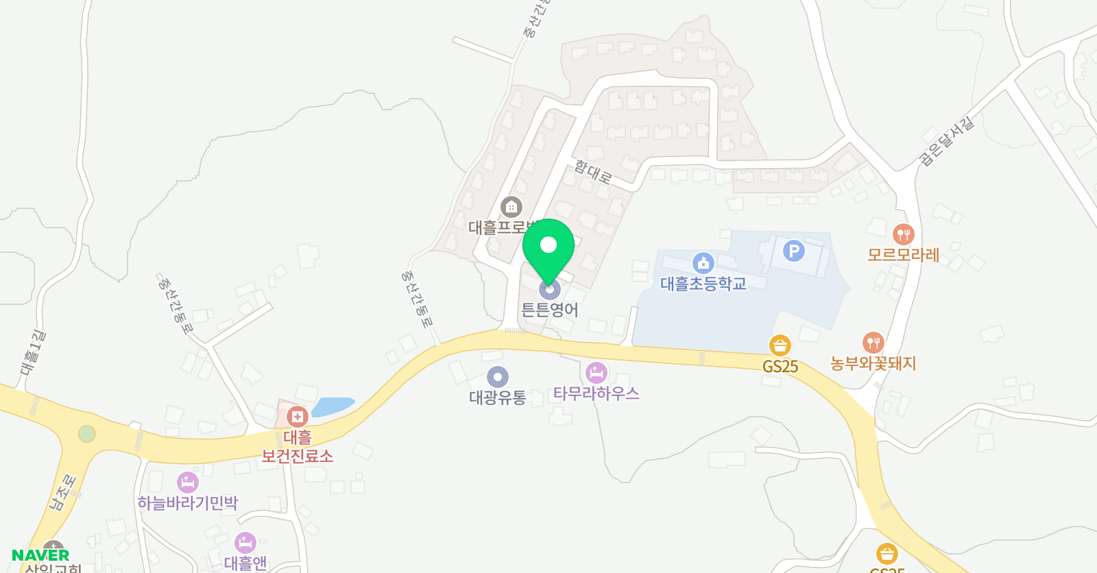 튼튼영어마스터클럽 제주대흘학원 위치