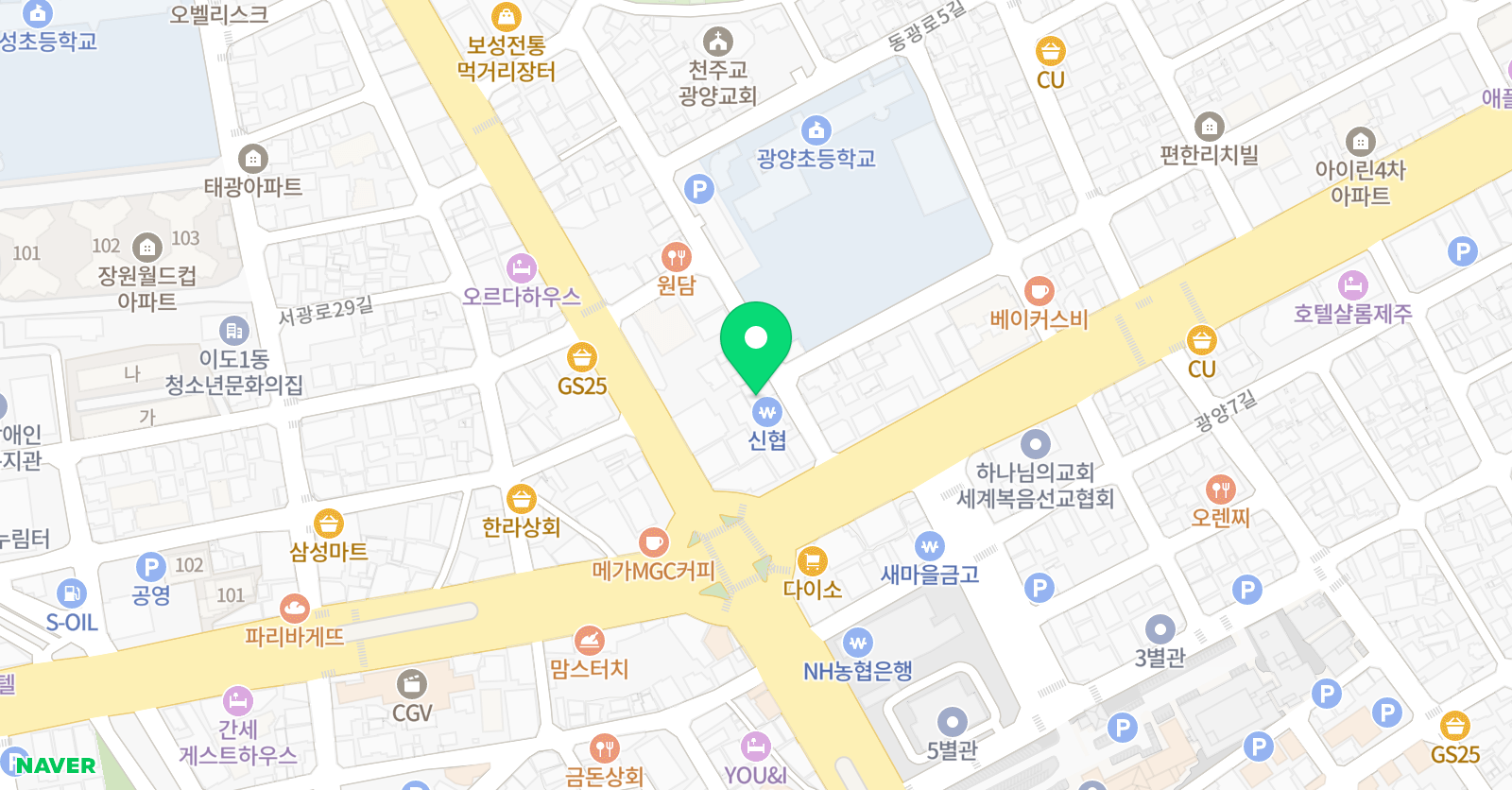 빨간펜 수학의달인 광양점 위치