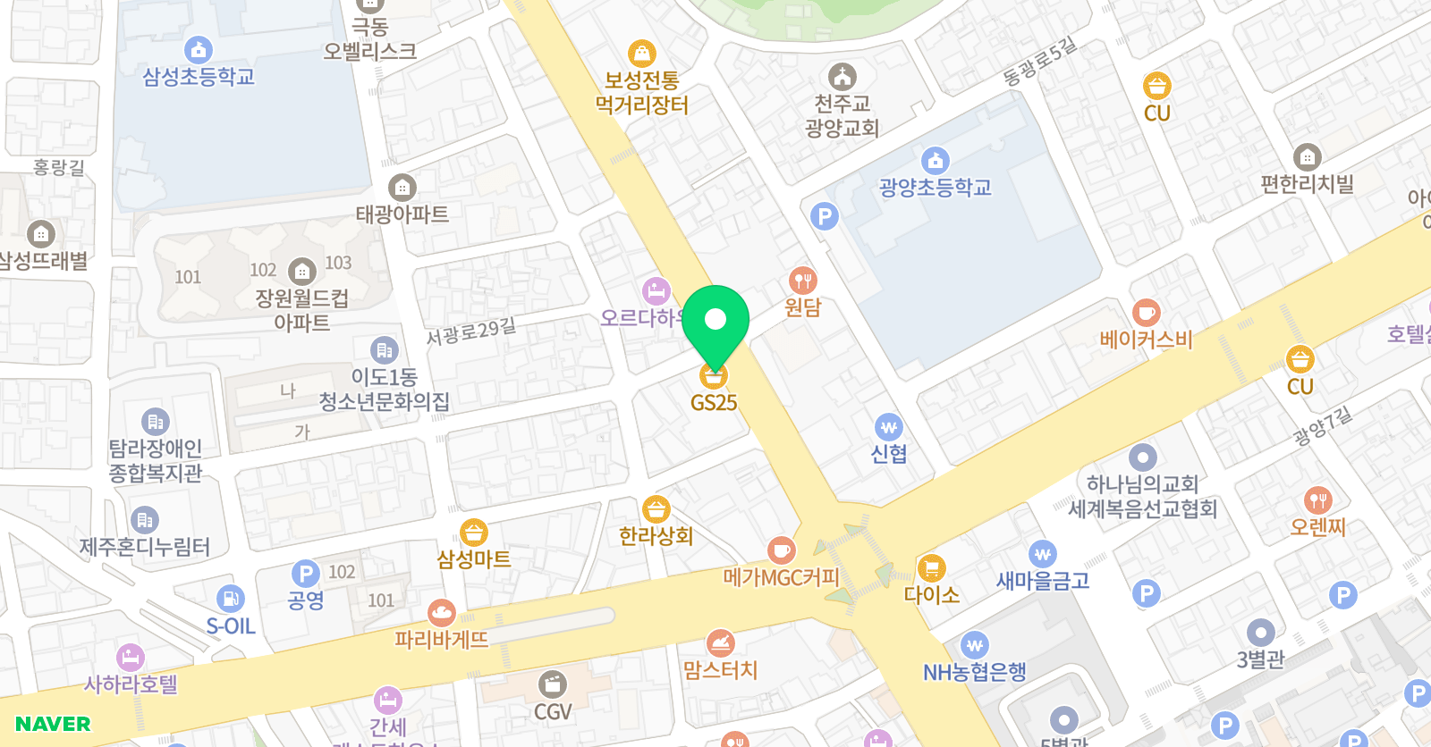 더보컬리스트 실용음악학원 위치