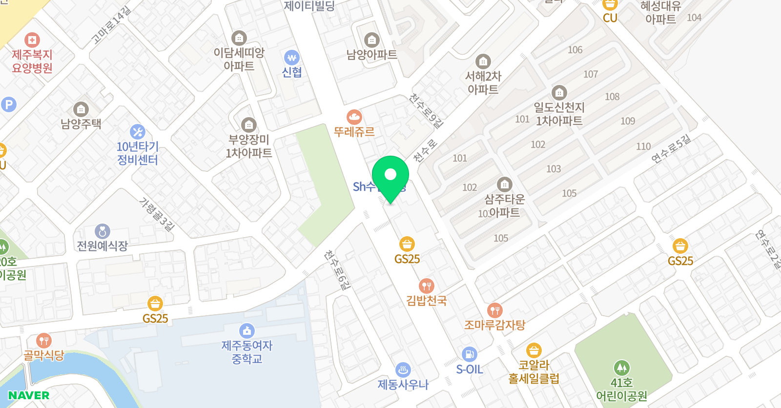 E 입시학원 위치