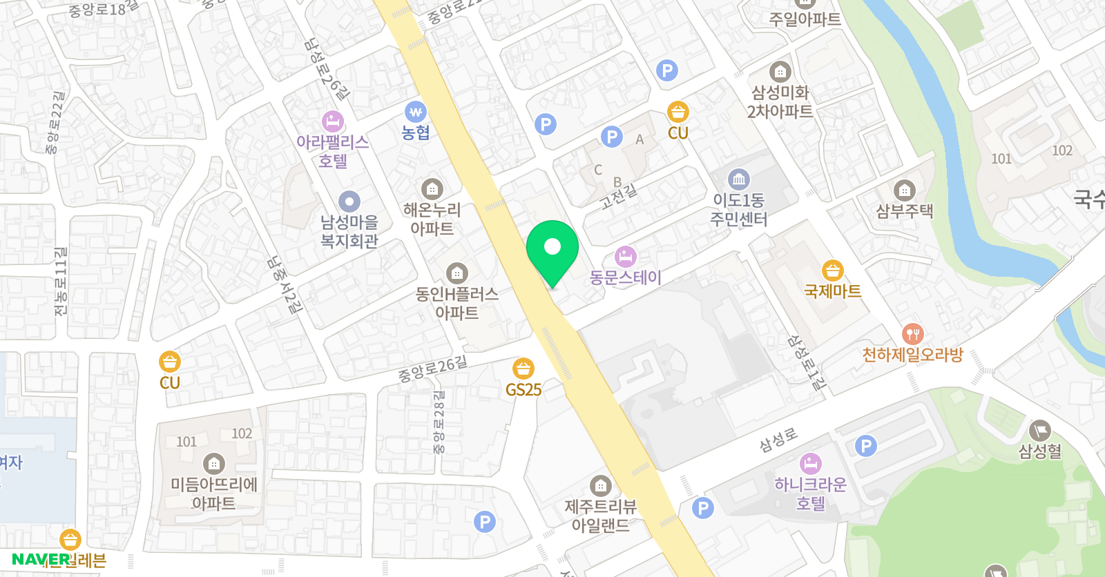 제주대성 학원 위치