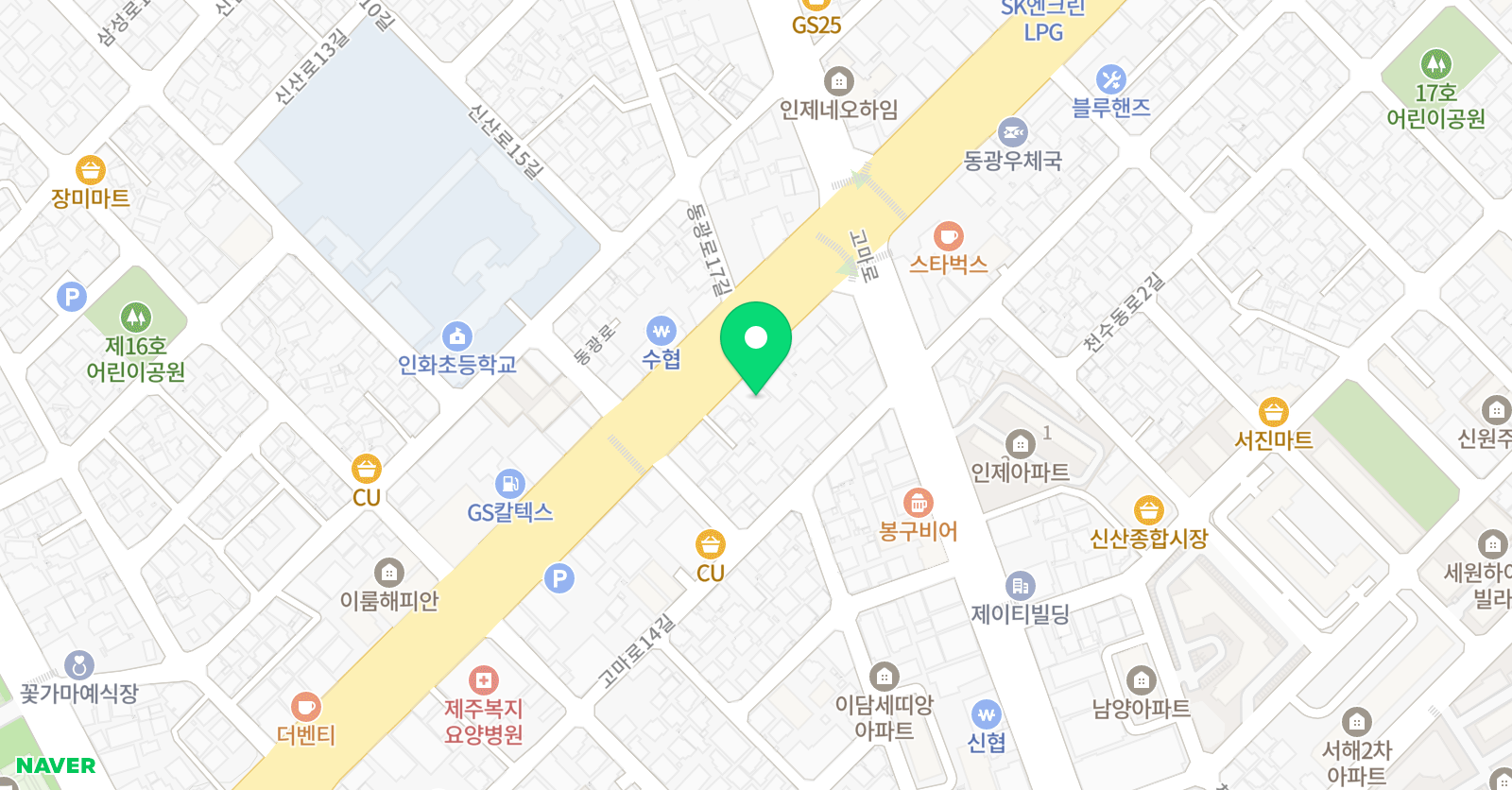 쌤과통하는 수학전문학원 위치
