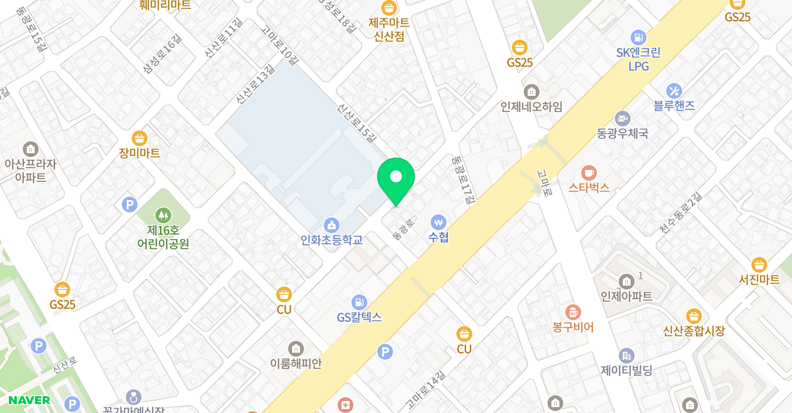 아소비 제주인화점 위치