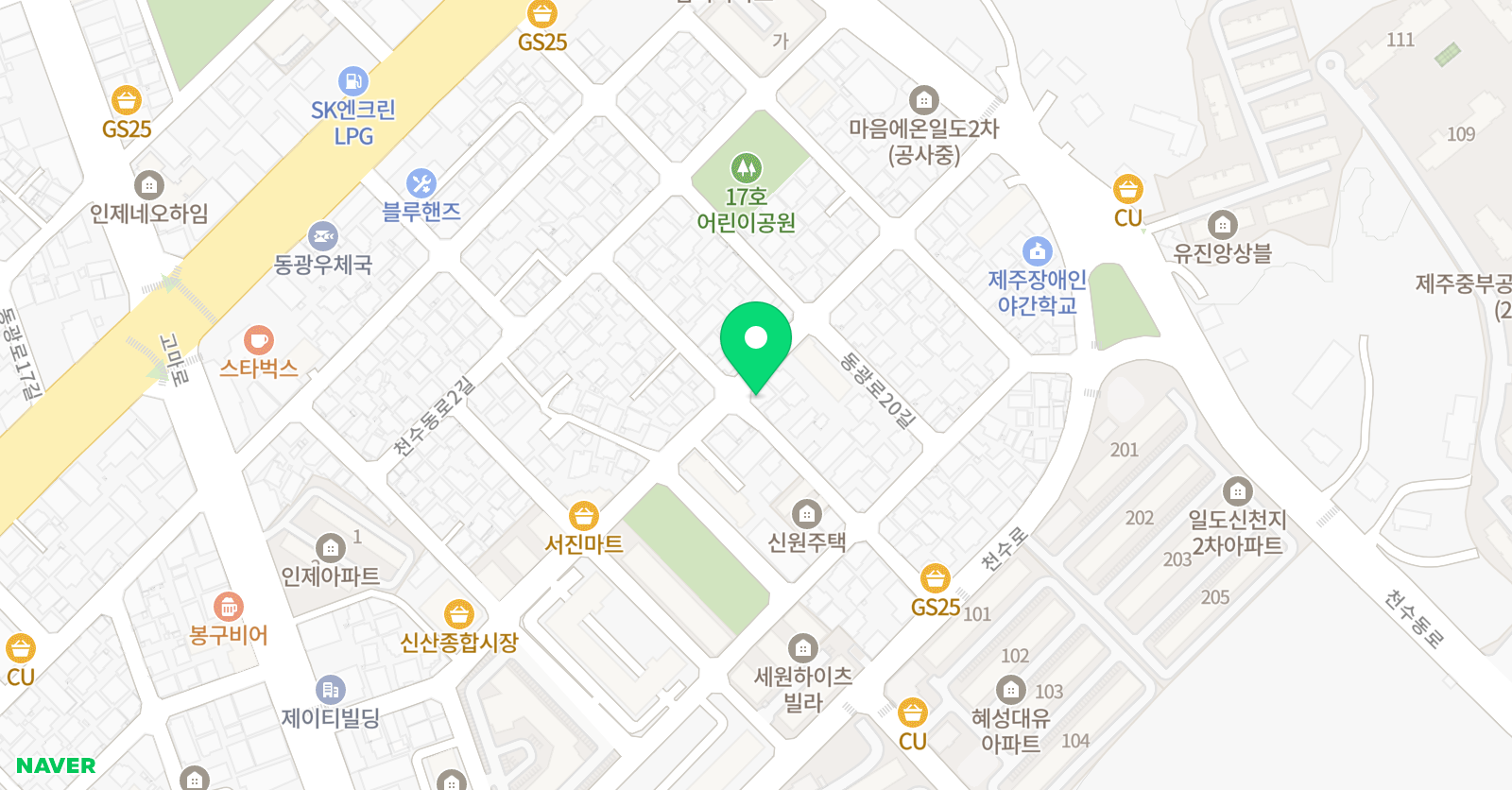 꿈을펴는 음악학원 위치
