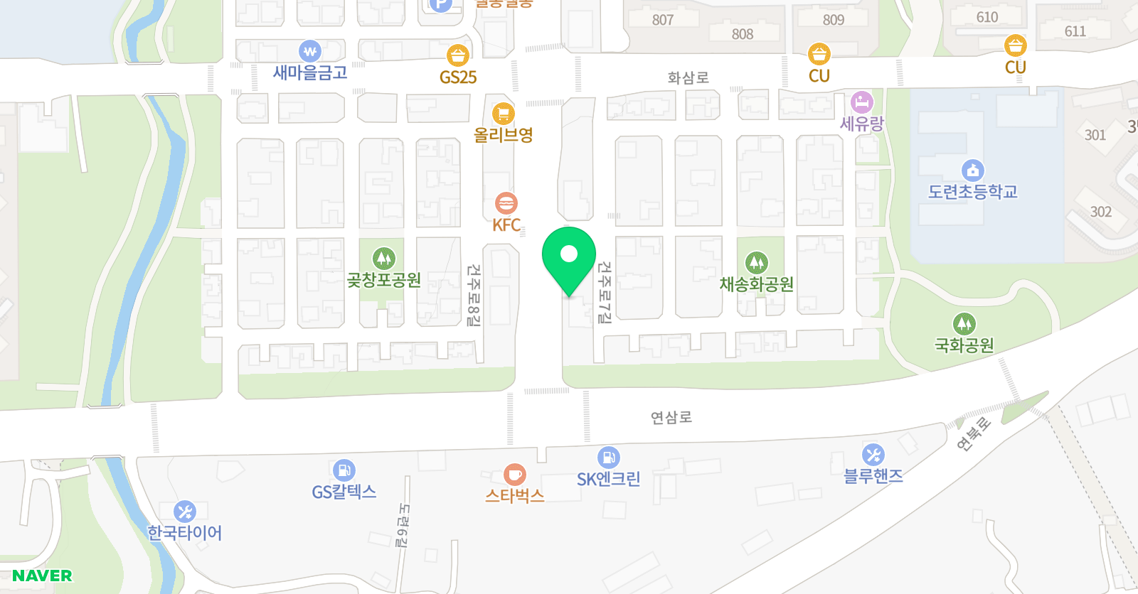 아소비 큐미르 삼화센터 위치