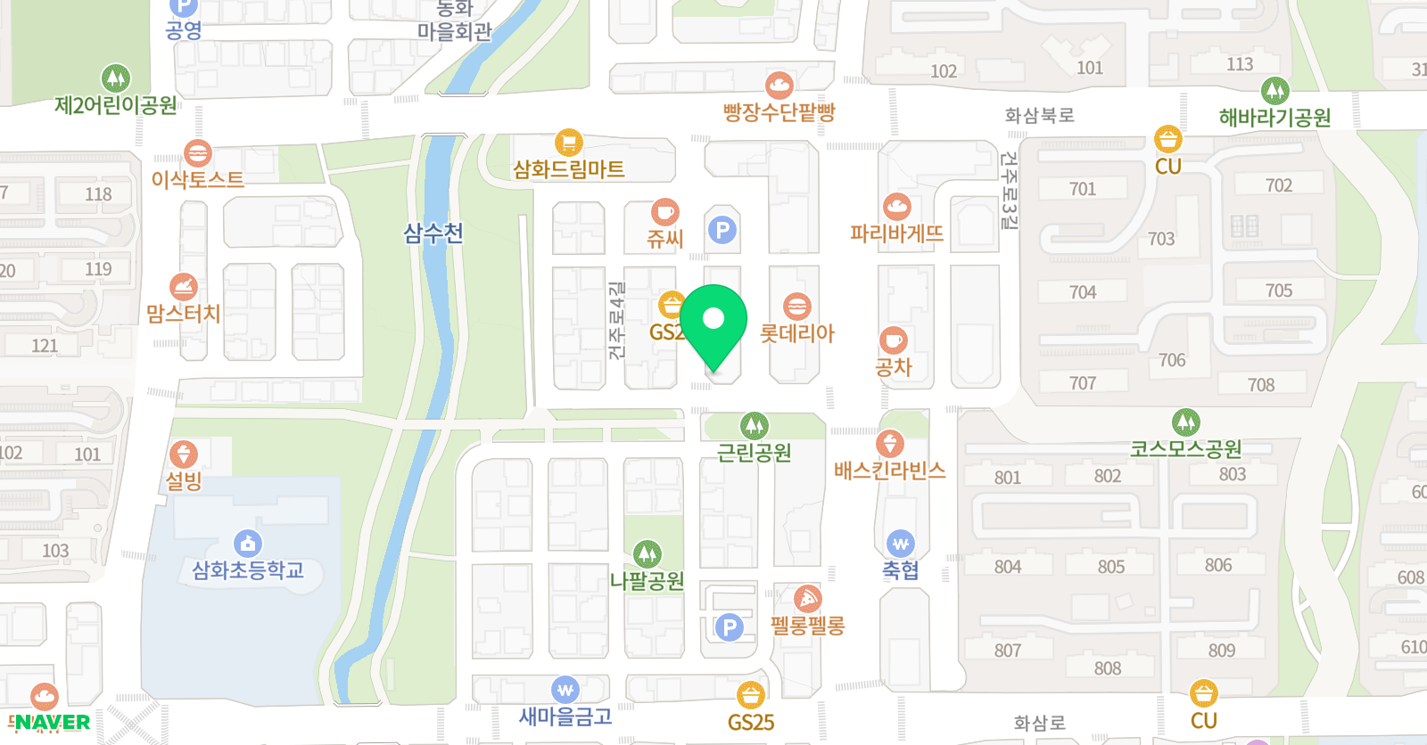 크리아트 제주삼화아트센타 위치