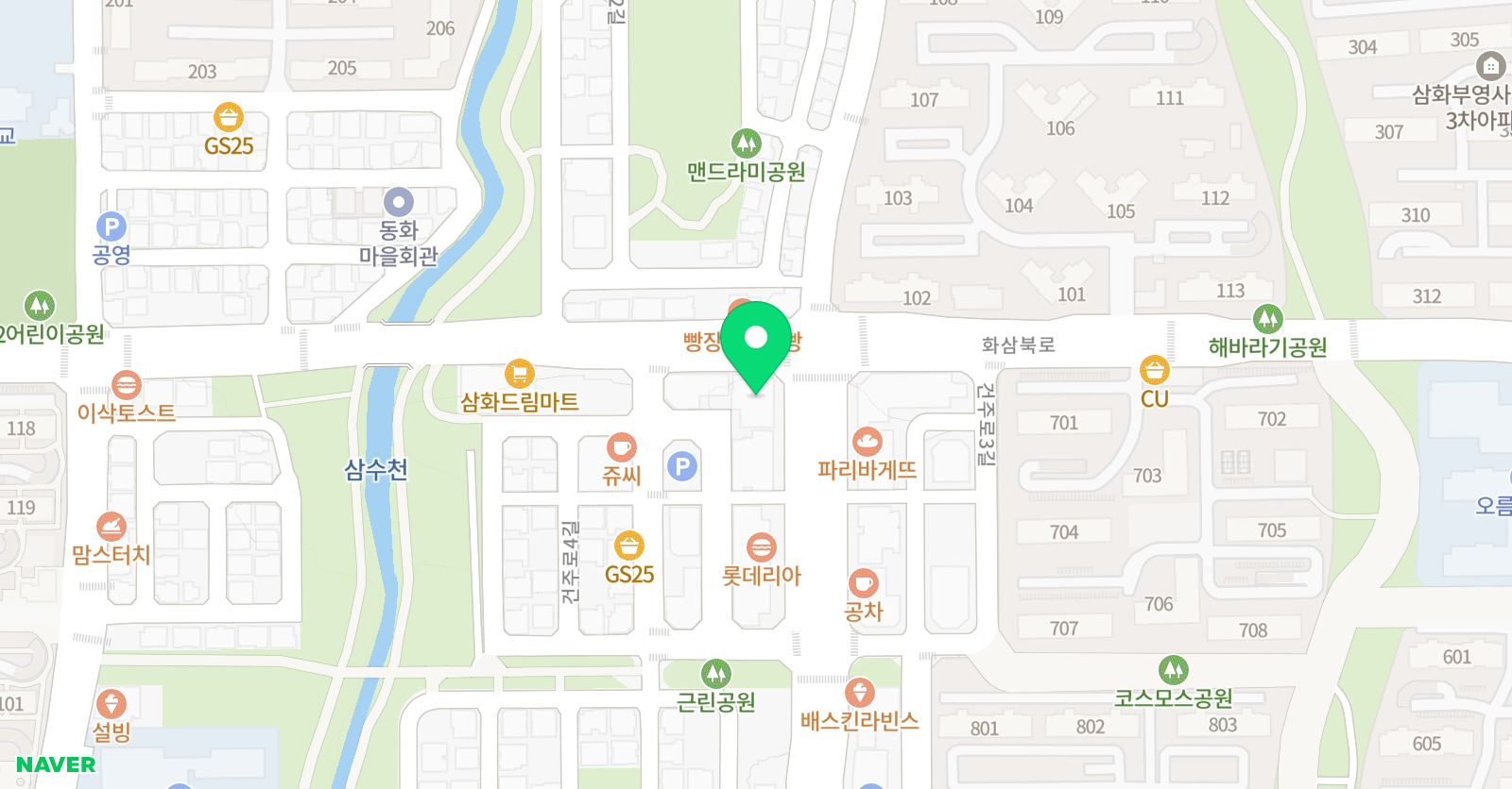 소마 사고력수학 삼화센터 위치