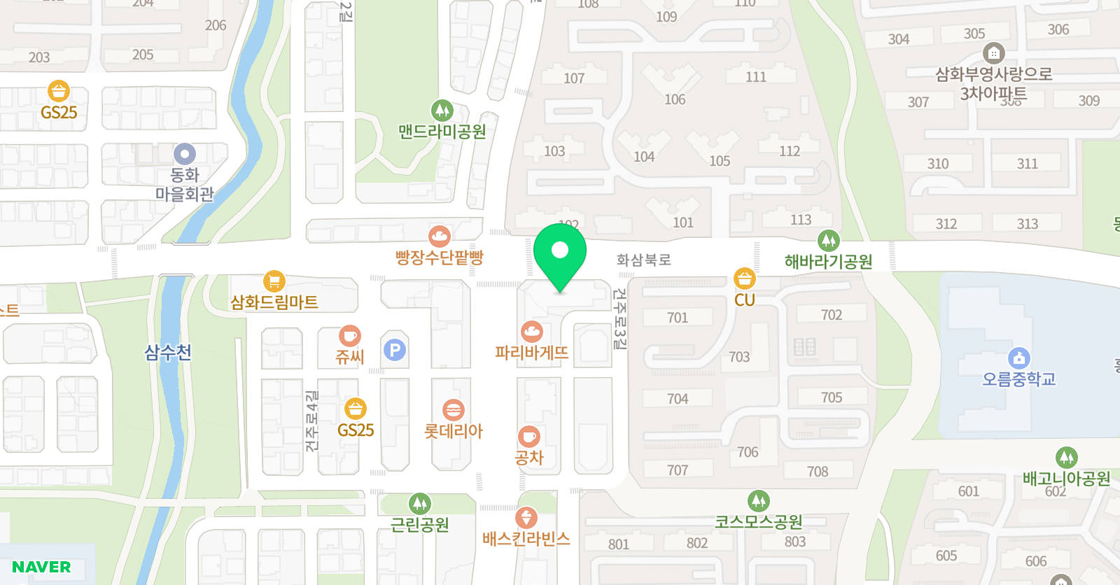 파머스 영어 제주삼화국제캠퍼스 위치