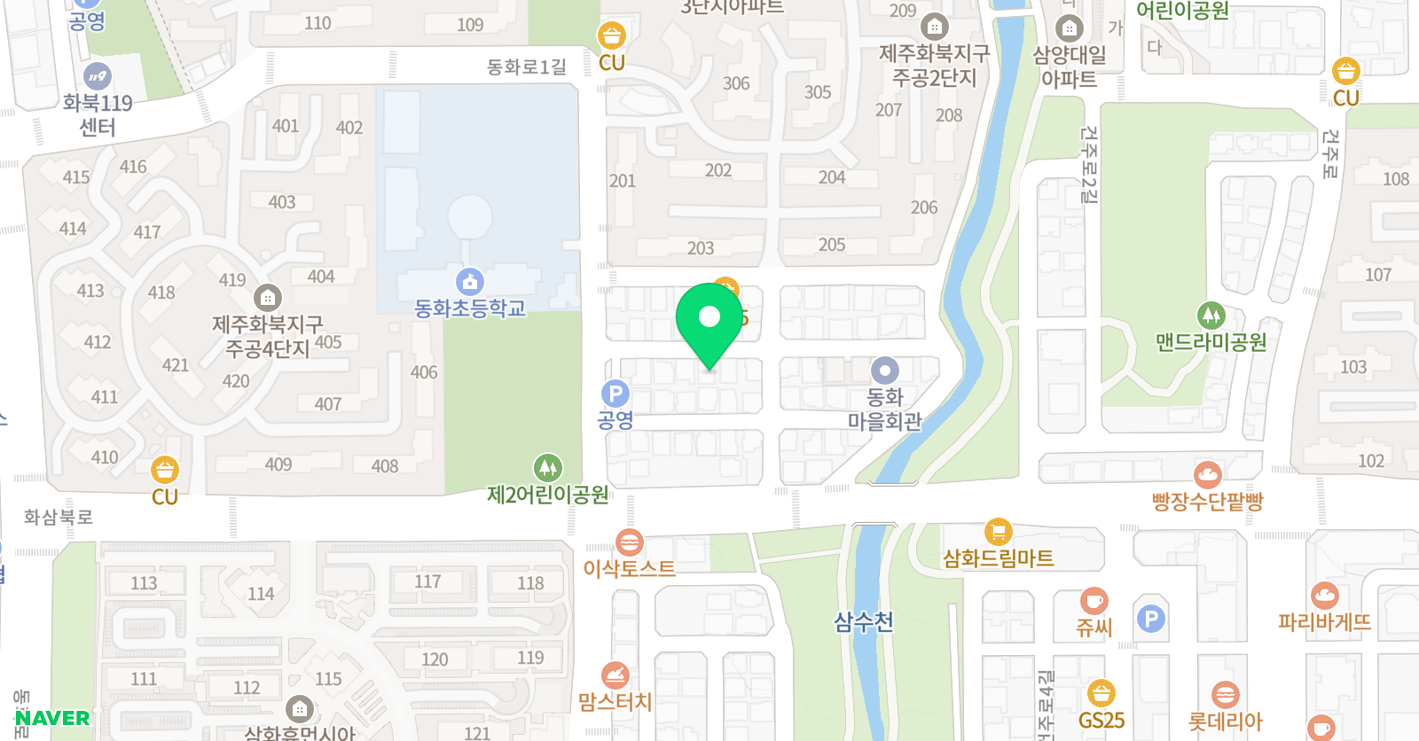 3030 영어학원 제주동화센터 위치