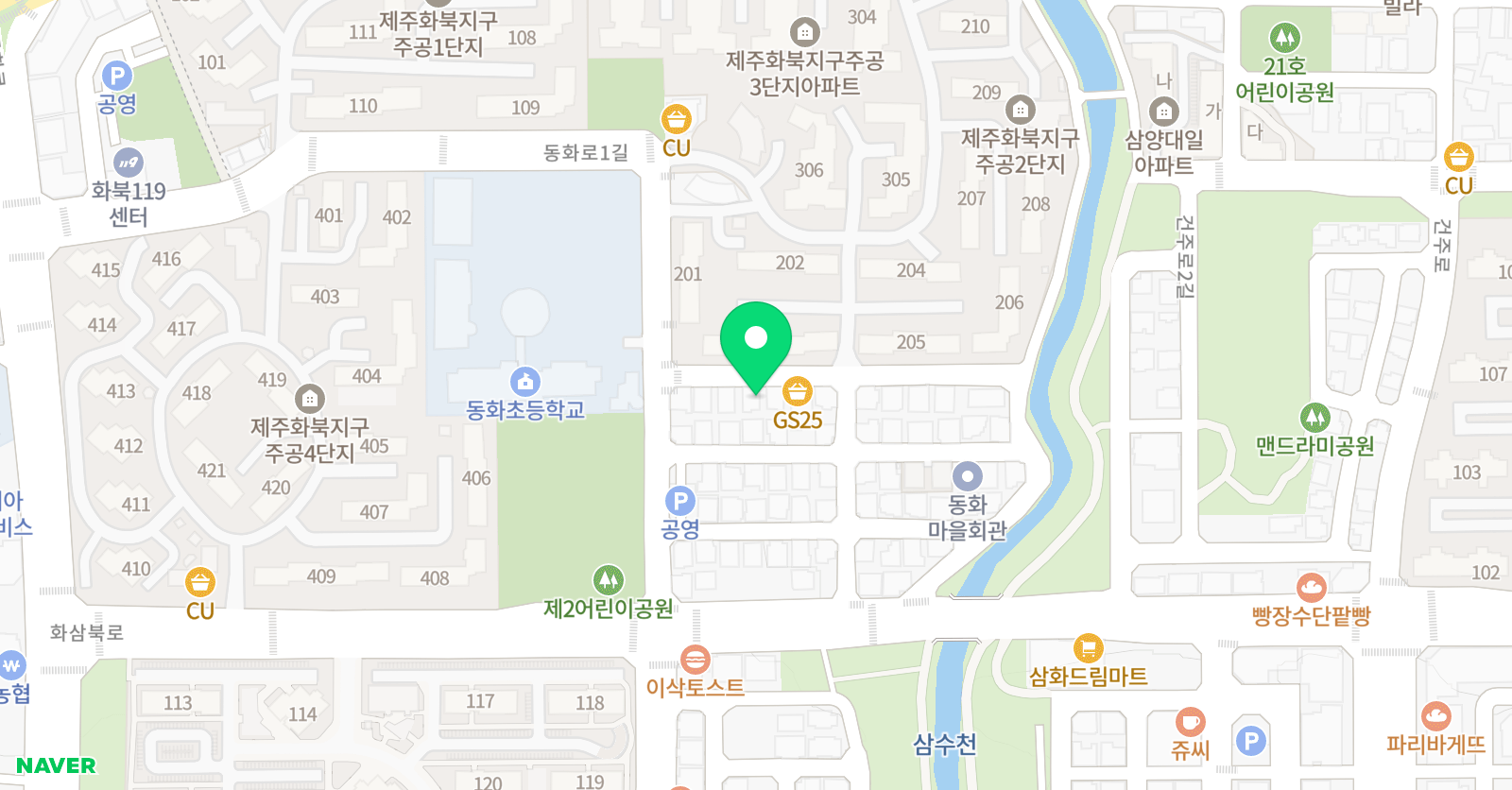 하늘색 채미술교습소 위치