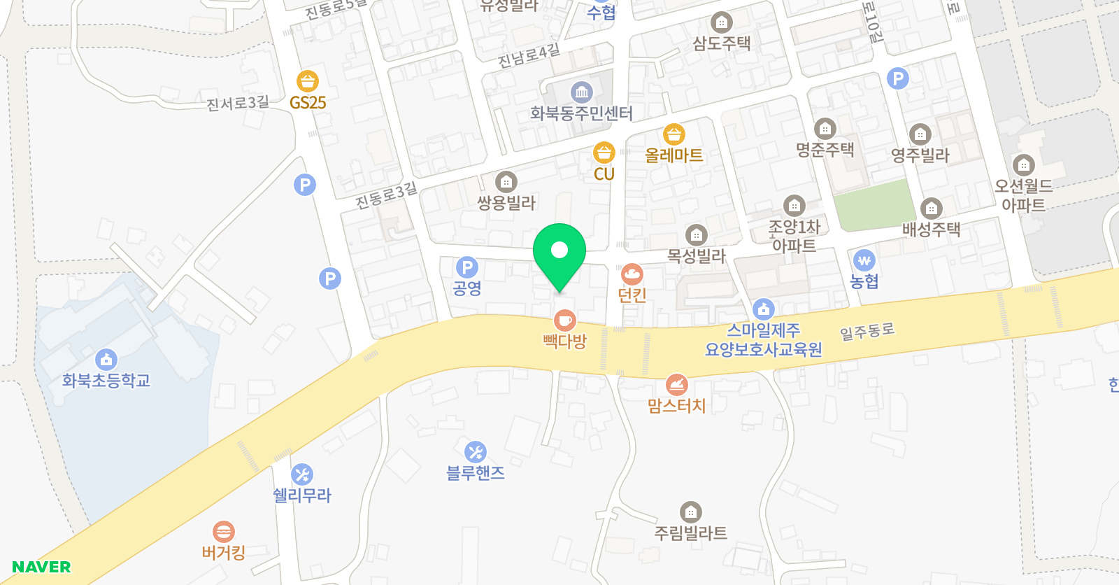 그린 태권도 위치