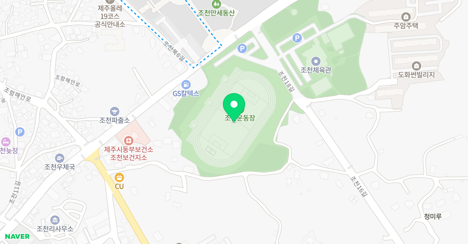 조천로제 유소년스포츠클럽 위치