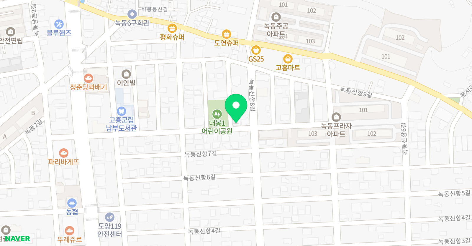 한우리 독서논술 위치