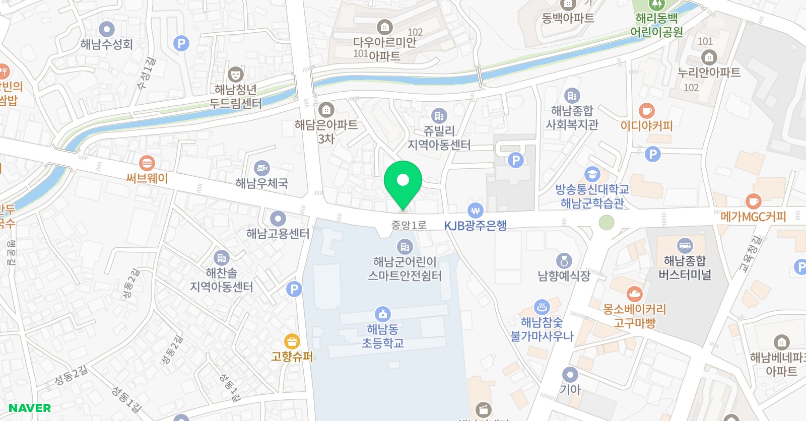 스마트해법 영어 HB해남 교습소 위치