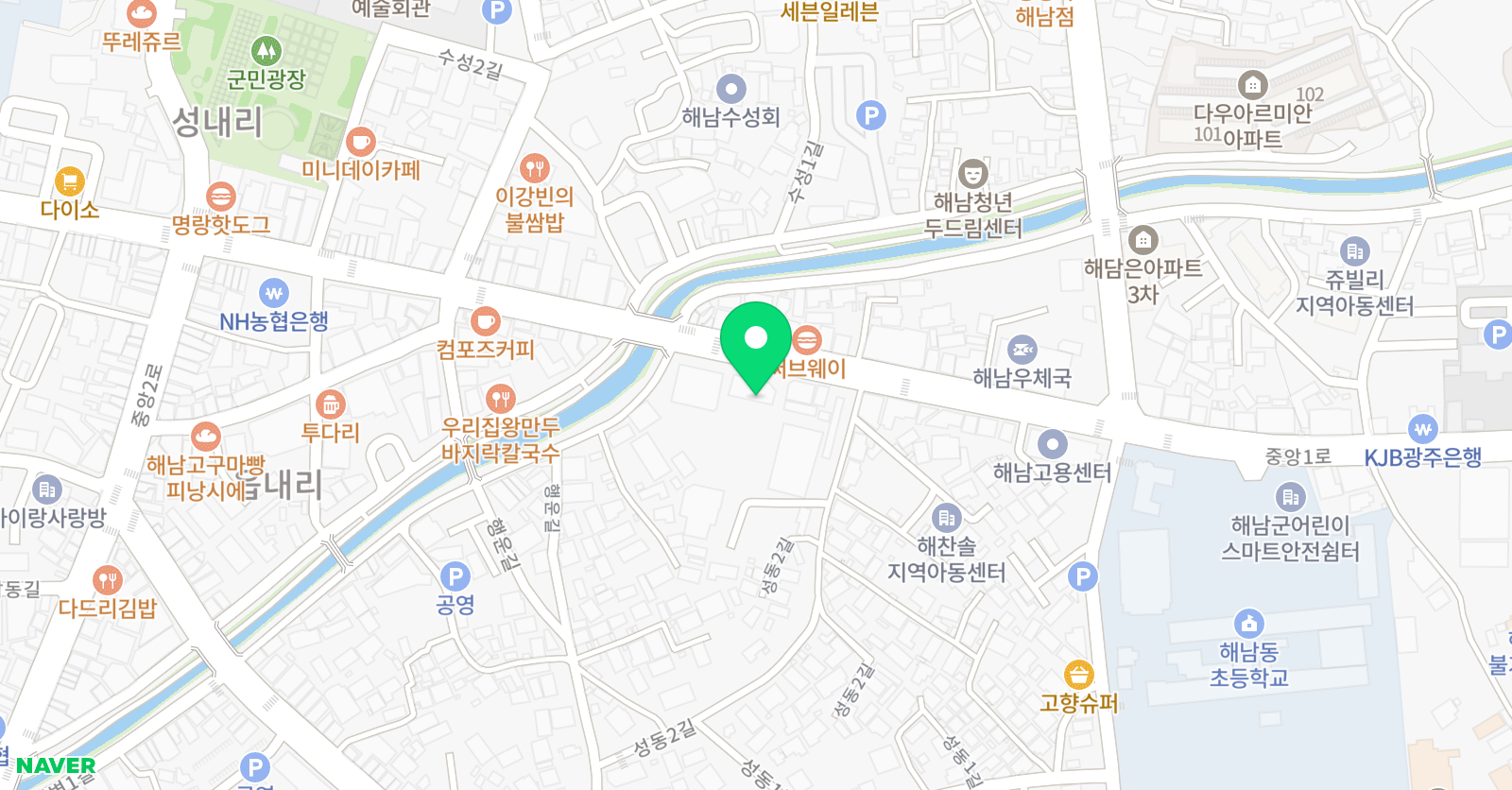 푸르넷공부방 해남지점 위치