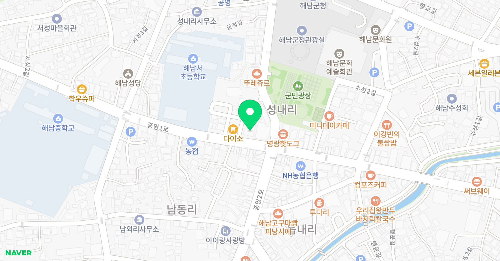 톡톡 영어 해남어학원 위치