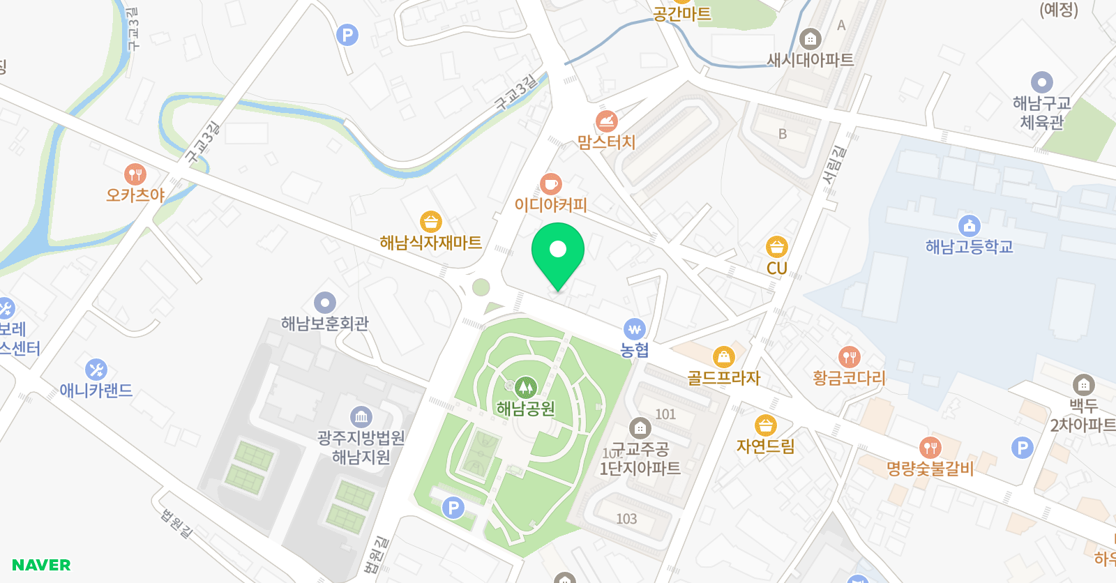 민족 태권도 위치