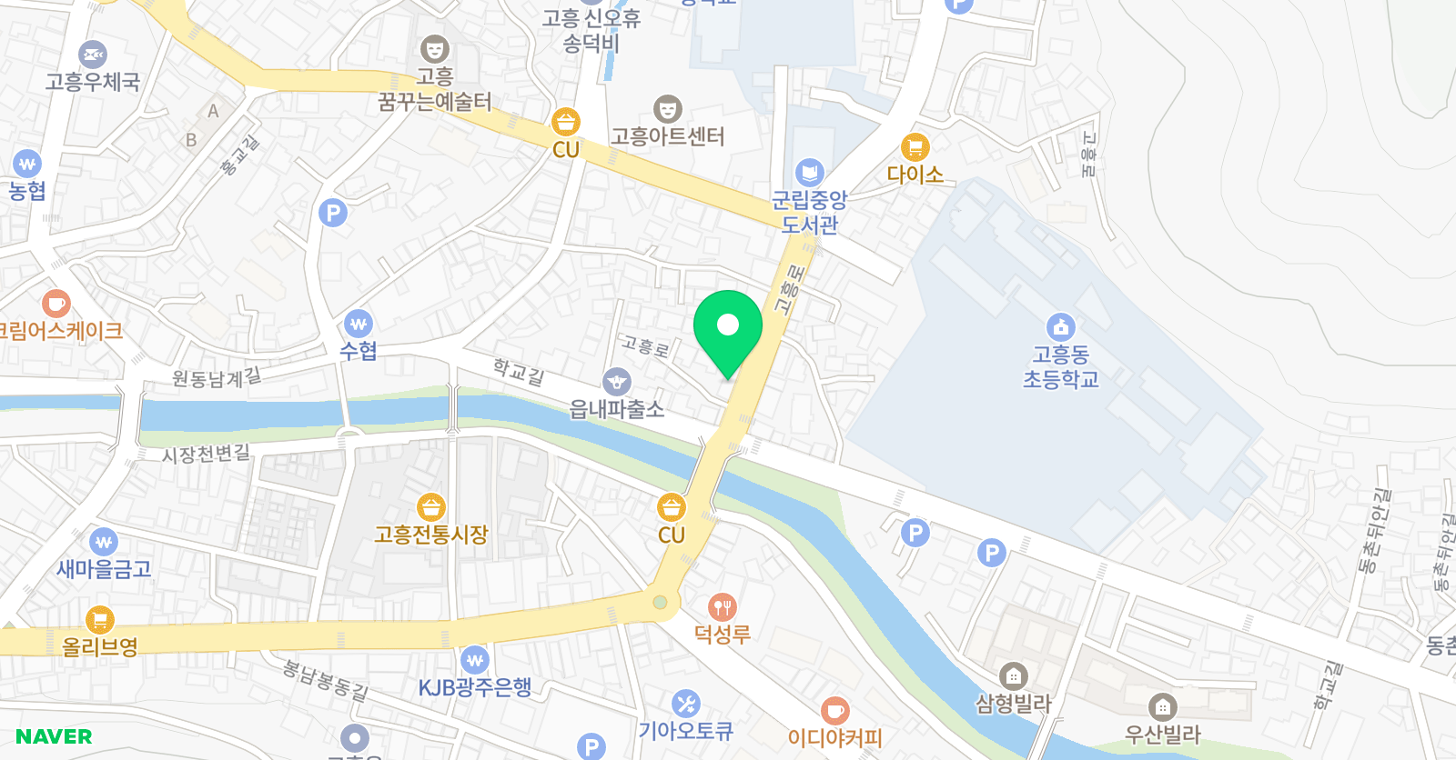 윌그로우 어학원 고흥캠퍼스 위치