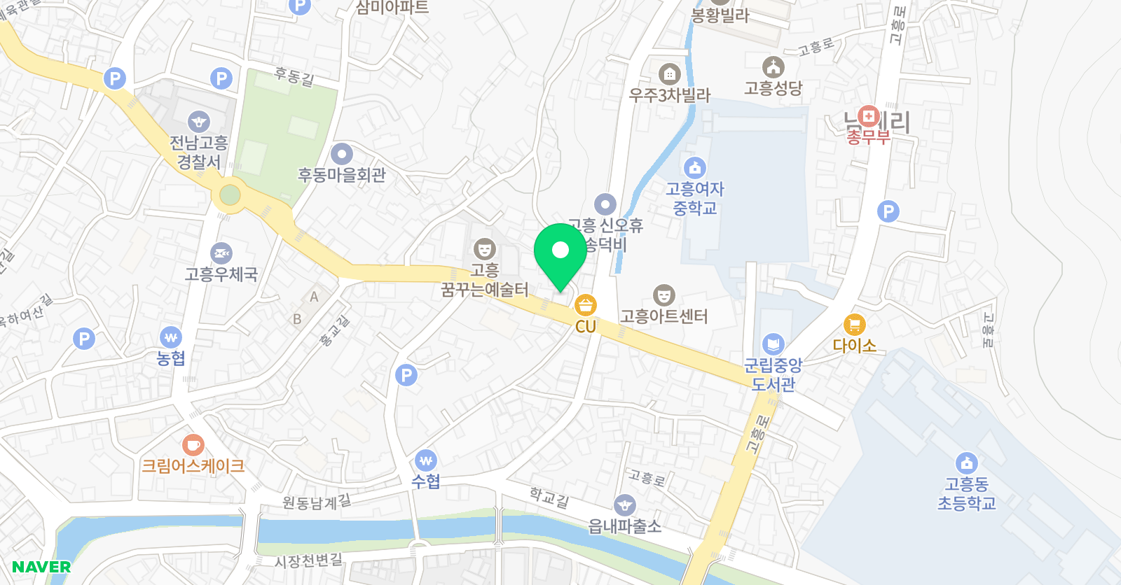 튼튼 영어마스터클럽학원 고흥 위치