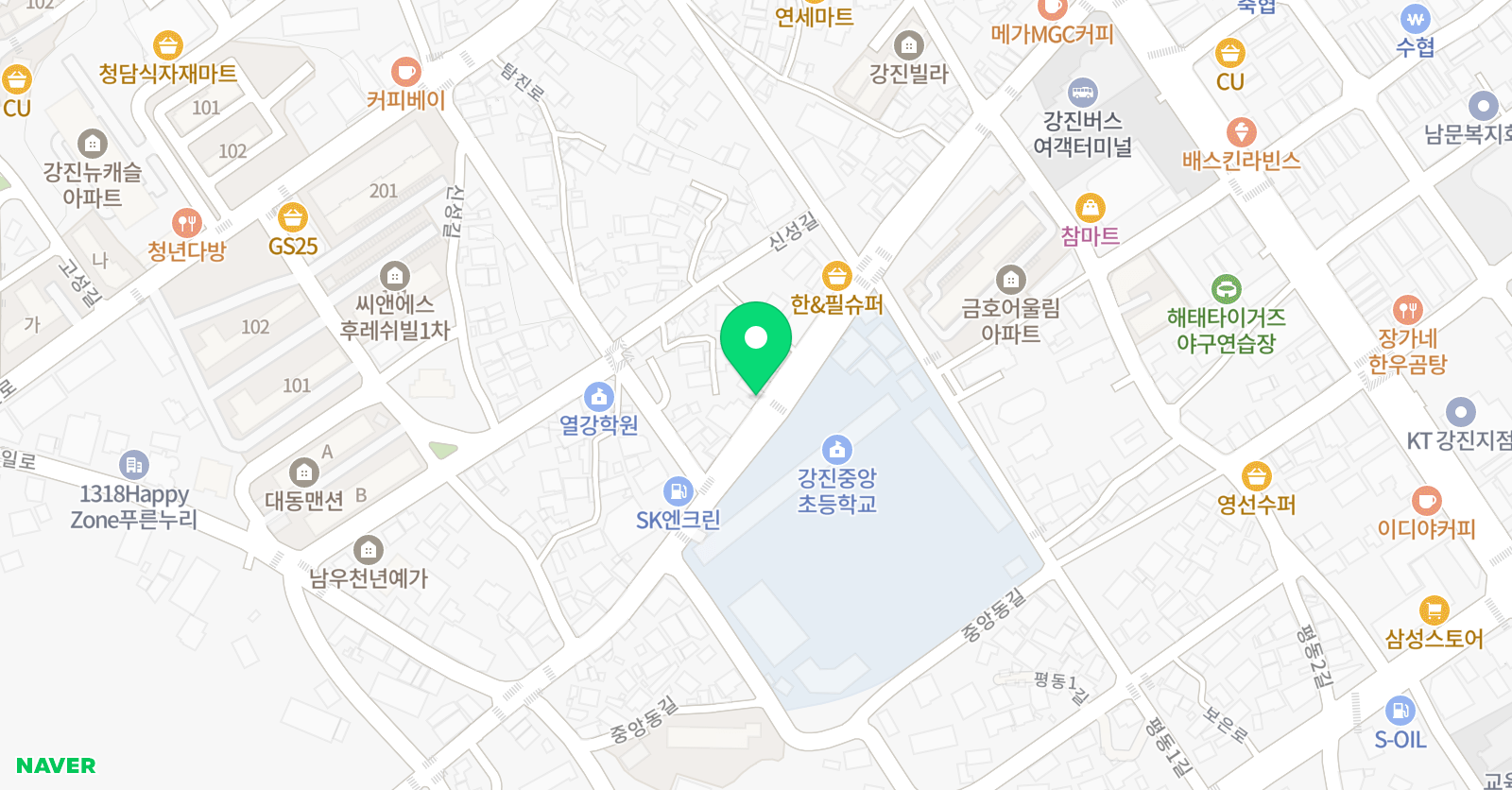 윤선생 우리집앞영어교실 윤선생 두드림학원 강진 위치
