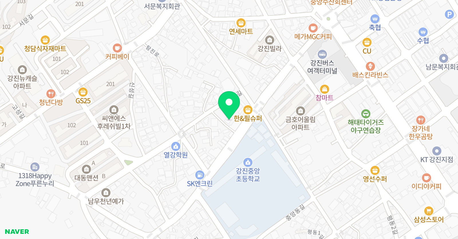 화음 피아노학원 위치