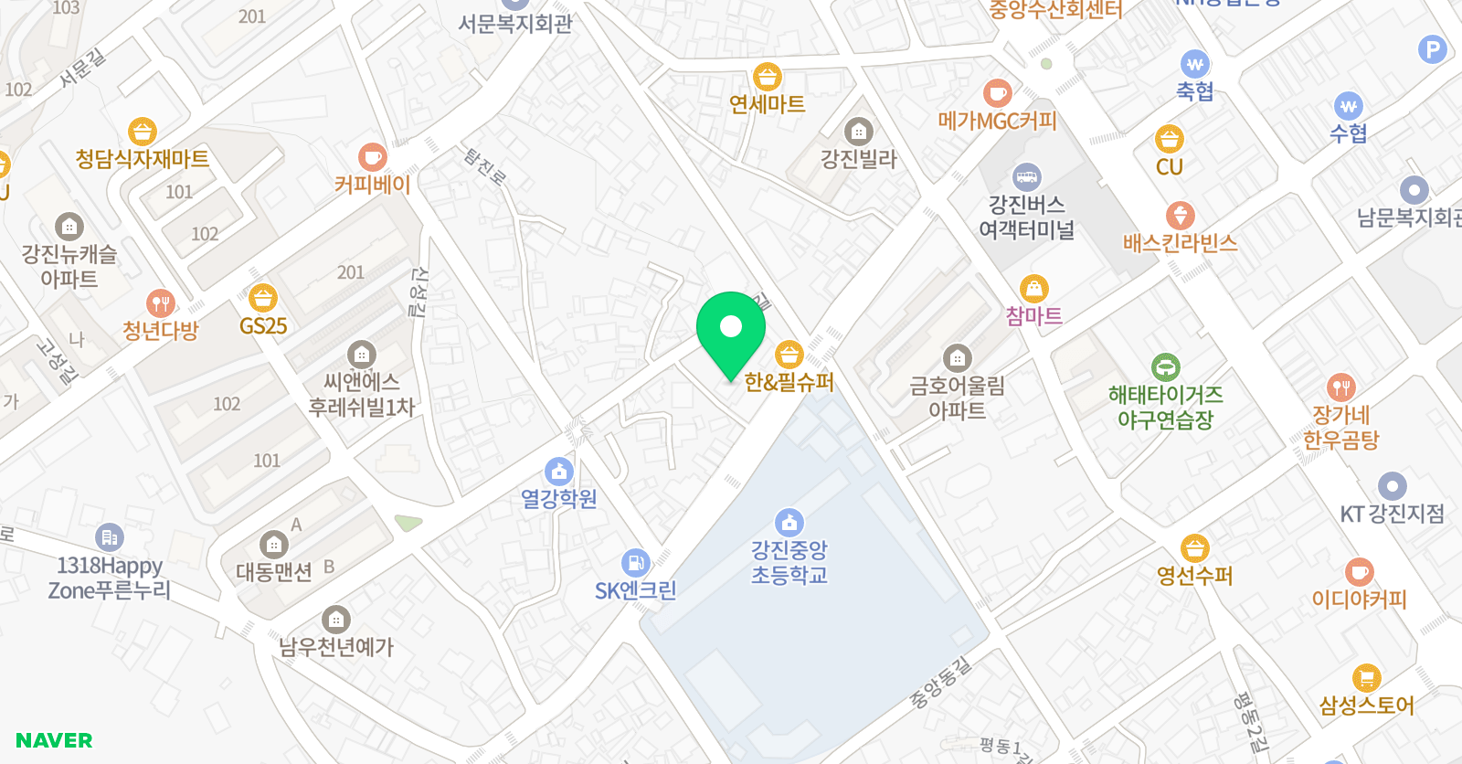 한솔 피아노학원 위치