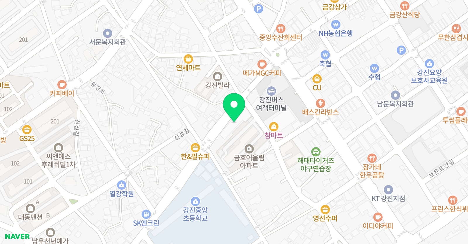 헤세드 학원 위치