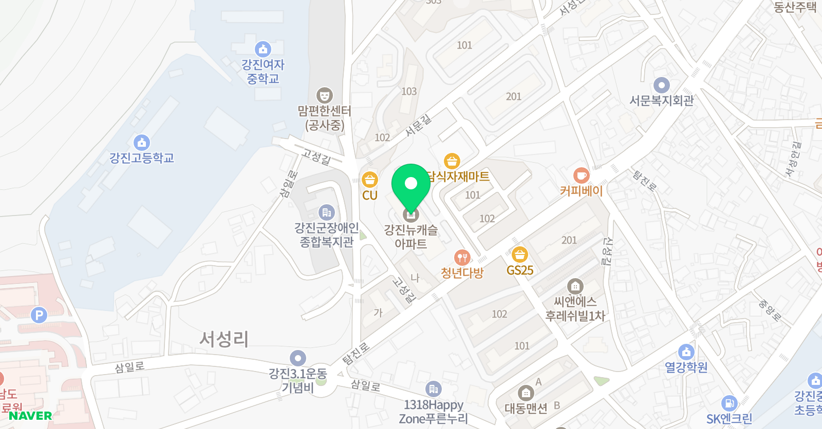 테무산 EiE고려대학교 강진캠퍼스 위치