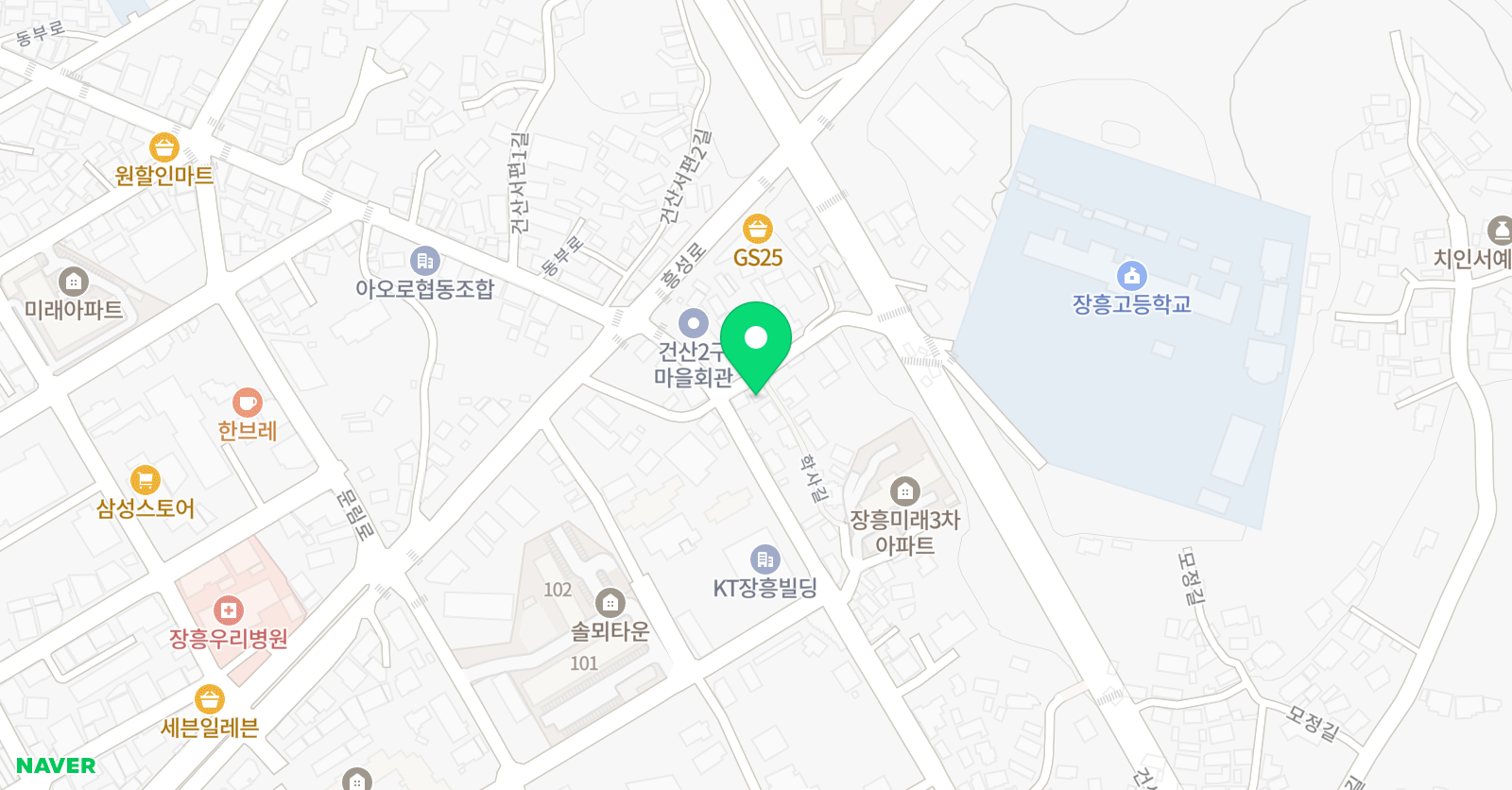 SM 학원 위치