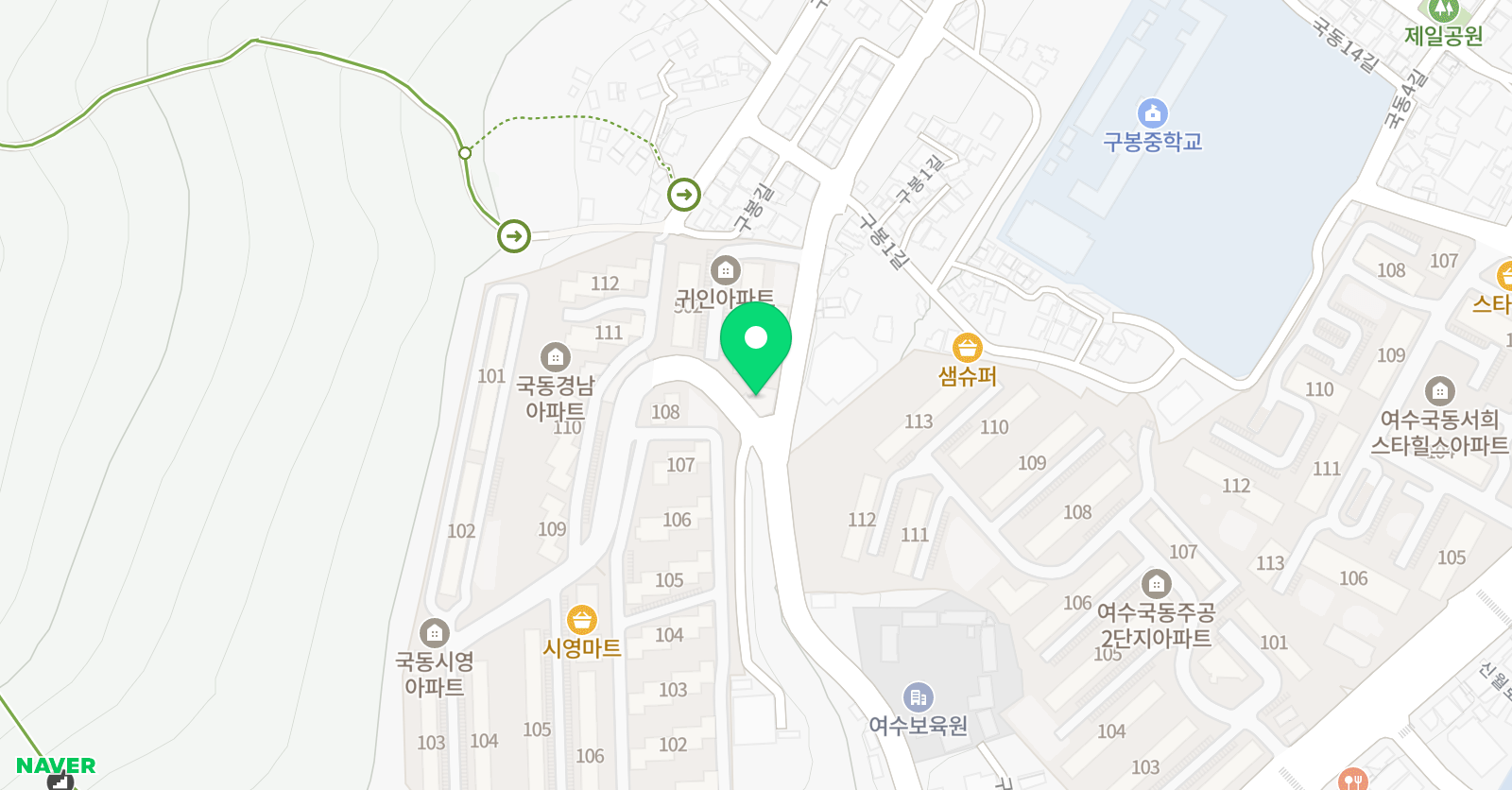 푸른뜰학원 위치