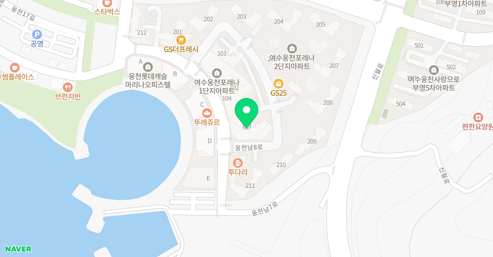 캐피타운 여수웅천점 위치