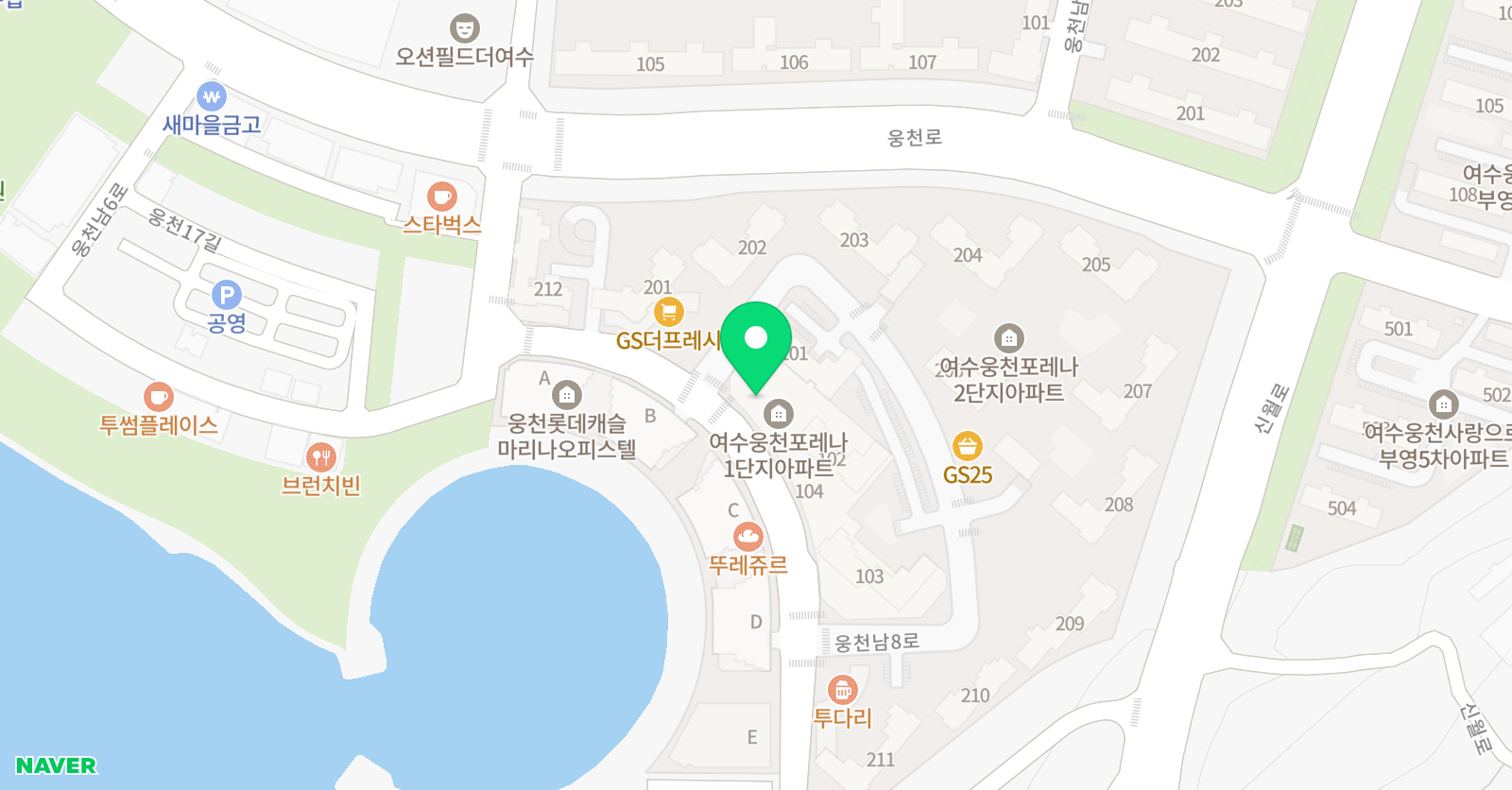 윤선생우리집앞 영어교실 웅천꿈에그린점 위치