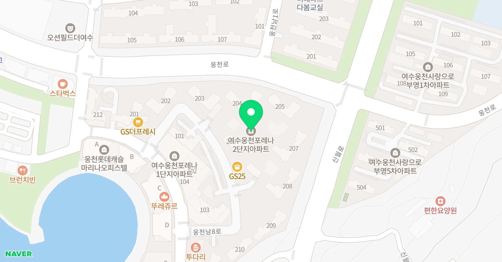 푸르넷 공부방 여수점 위치