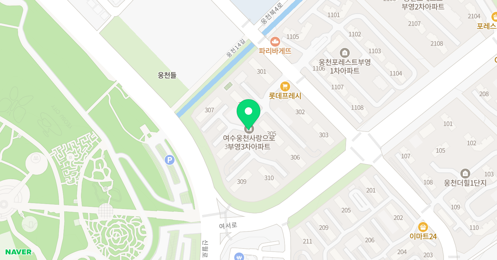 홈런스마트학습센터 웅천점 위치