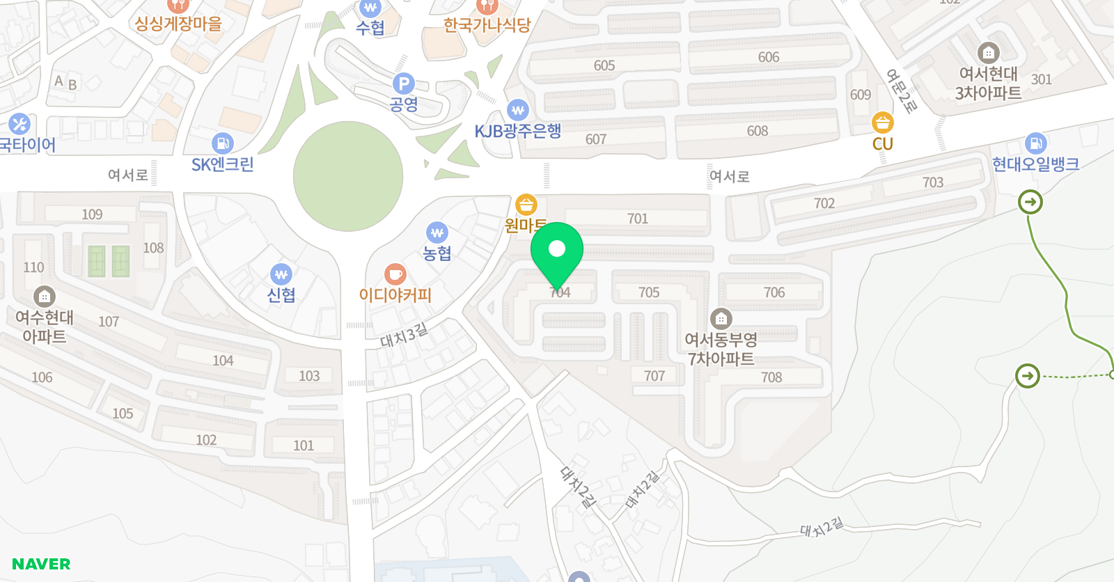기탄 사고력교실 여서부영7차점 위치