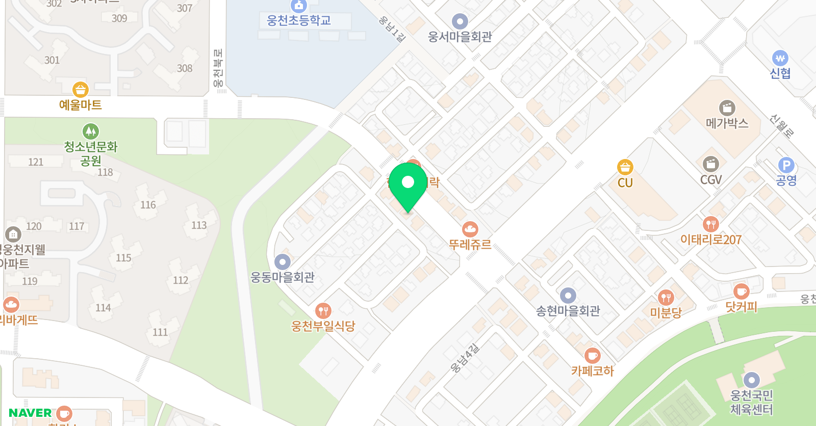비상아이비츠 웅천 학원 위치