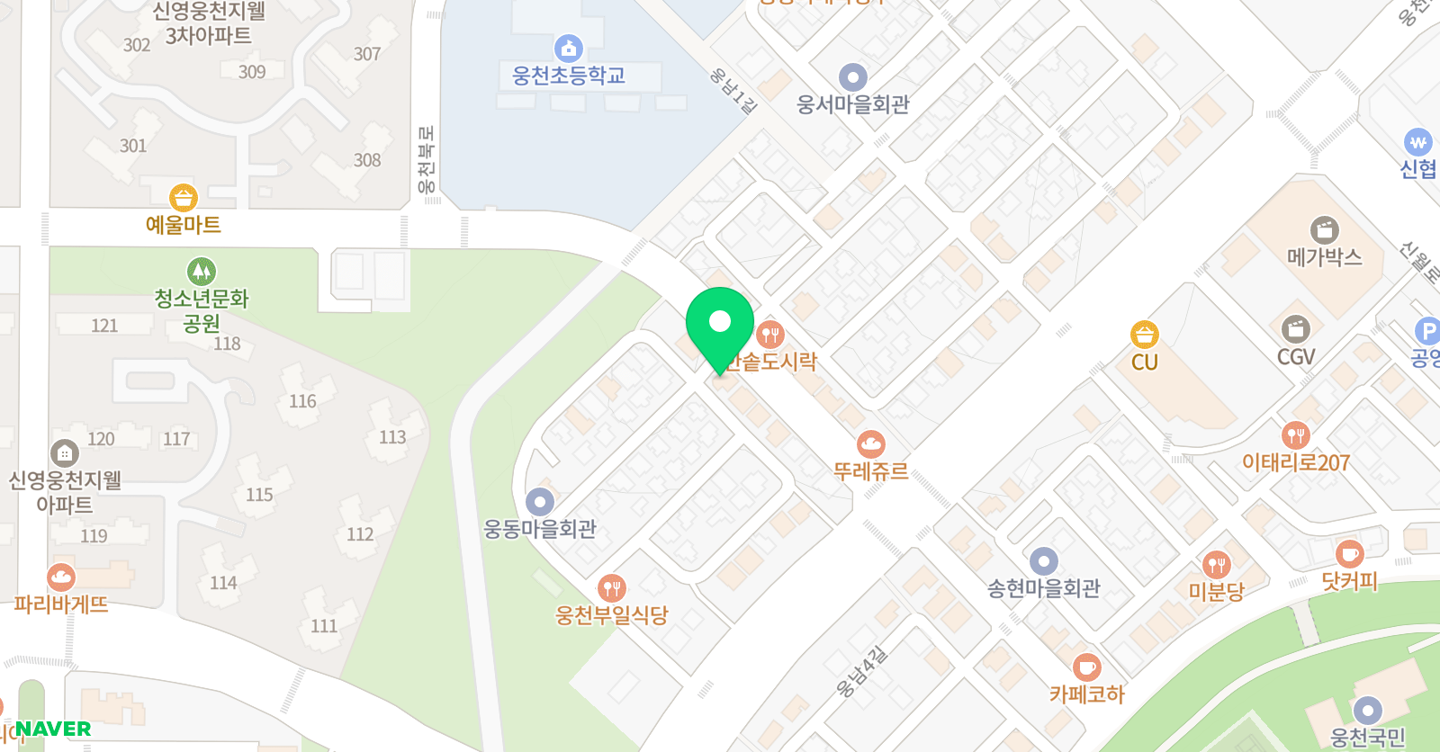 오름 국어논술학원 위치