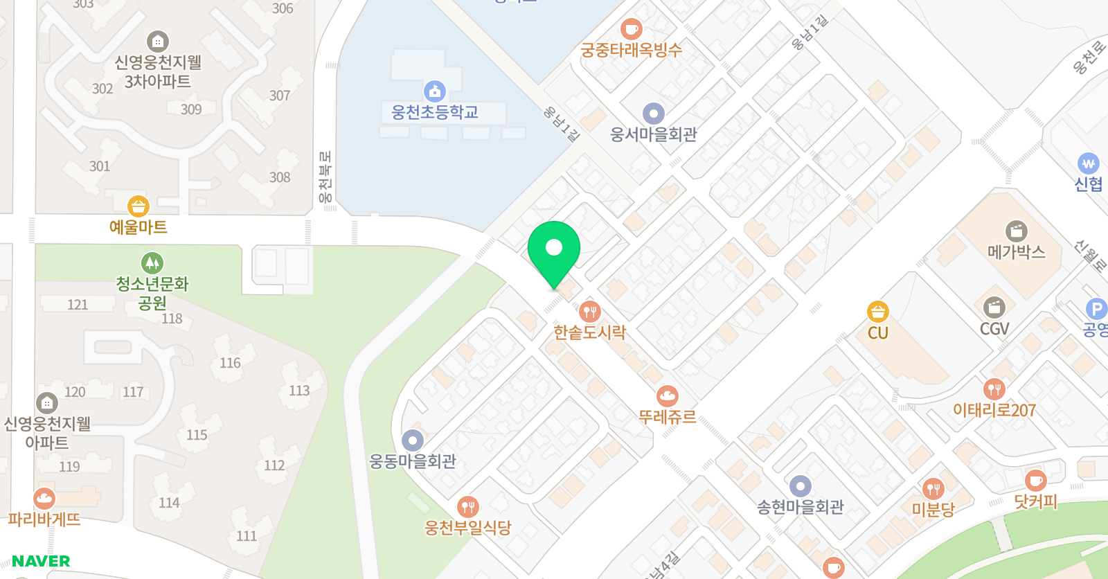 링크아트 여수웅천점 위치