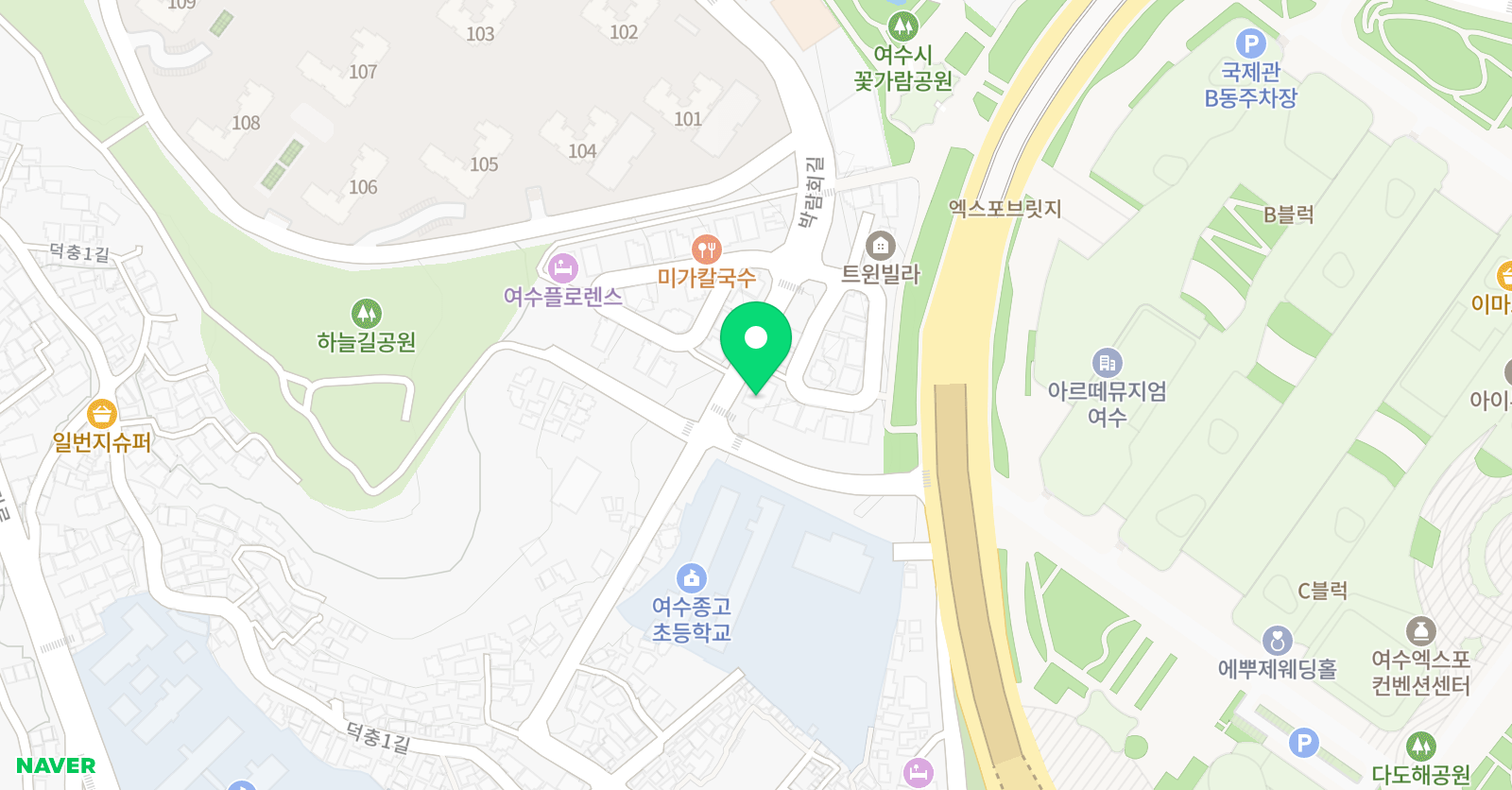 EiE고려대 어학원 여수엑스포캠퍼스 위치