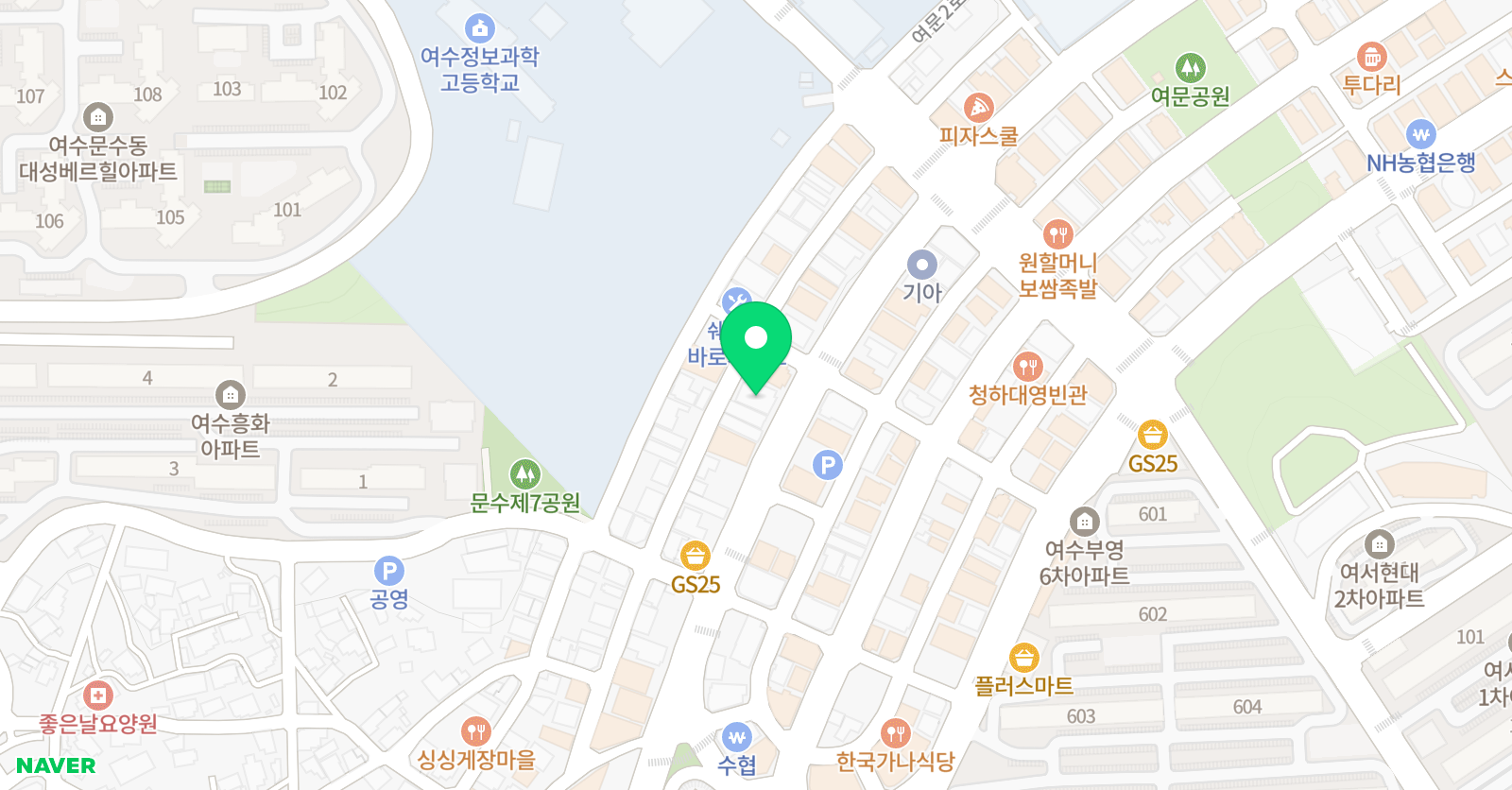 pk 대치스파르타여수점그루수학학원 위치
