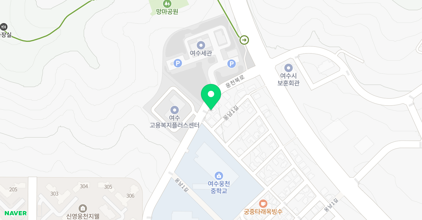 웅천매쓰웰 수학학원 위치