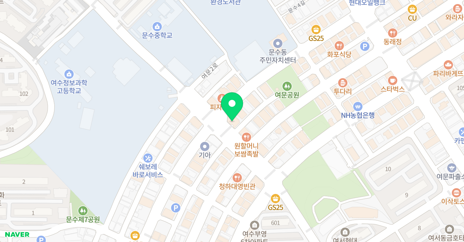 블루레이 수학학원 문수점 위치