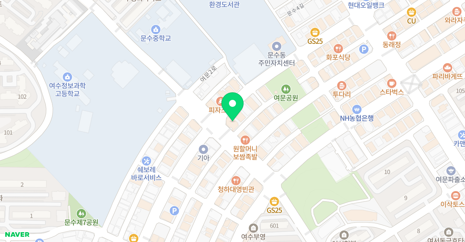 한우리독서토론논술 여수문수독서교실 위치