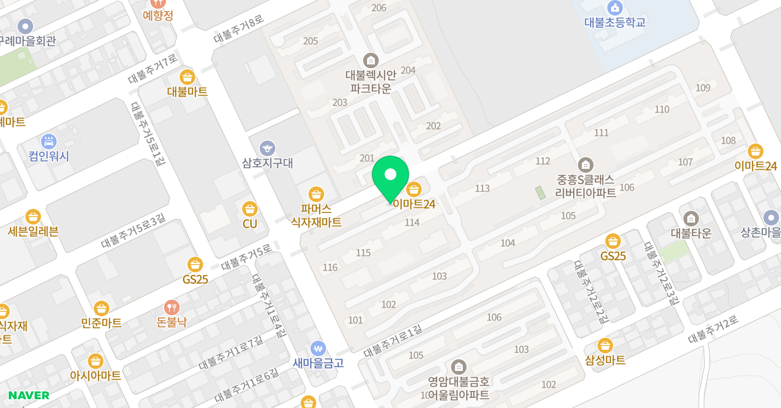 중흥영수학원 위치