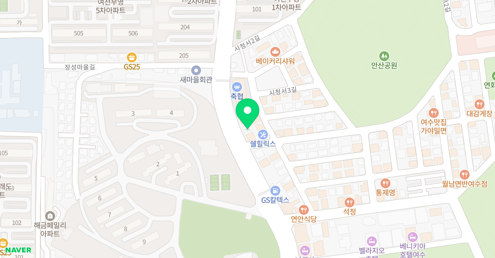 모드 실용음악학원 여천점 위치