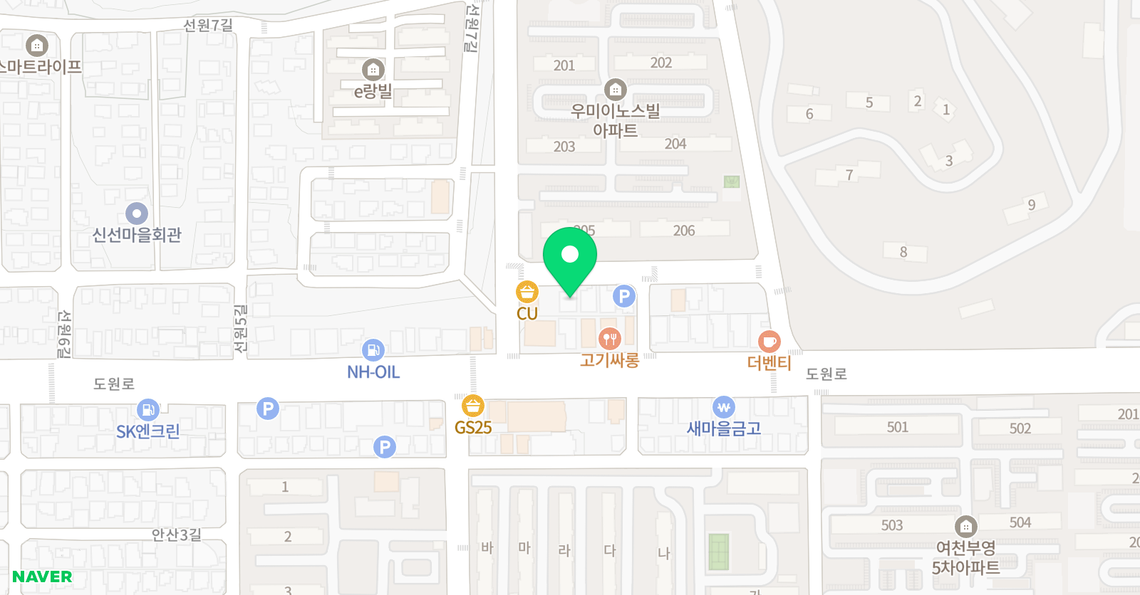 송송 수학학원 위치