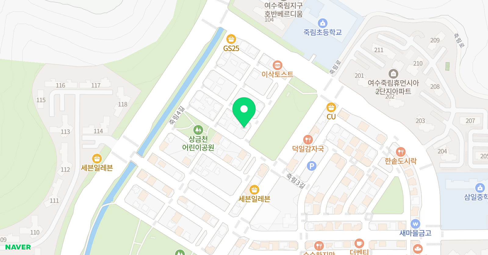 한솔플라톤 독서토론논술 죽림교실 위치
