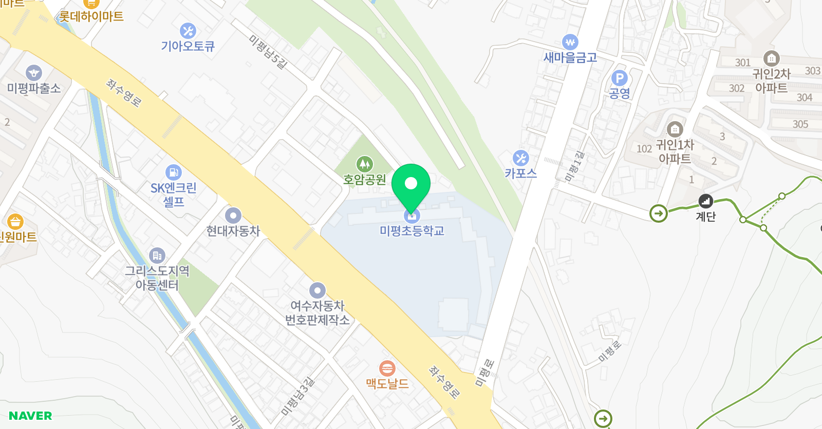 여수주니어FC 위치