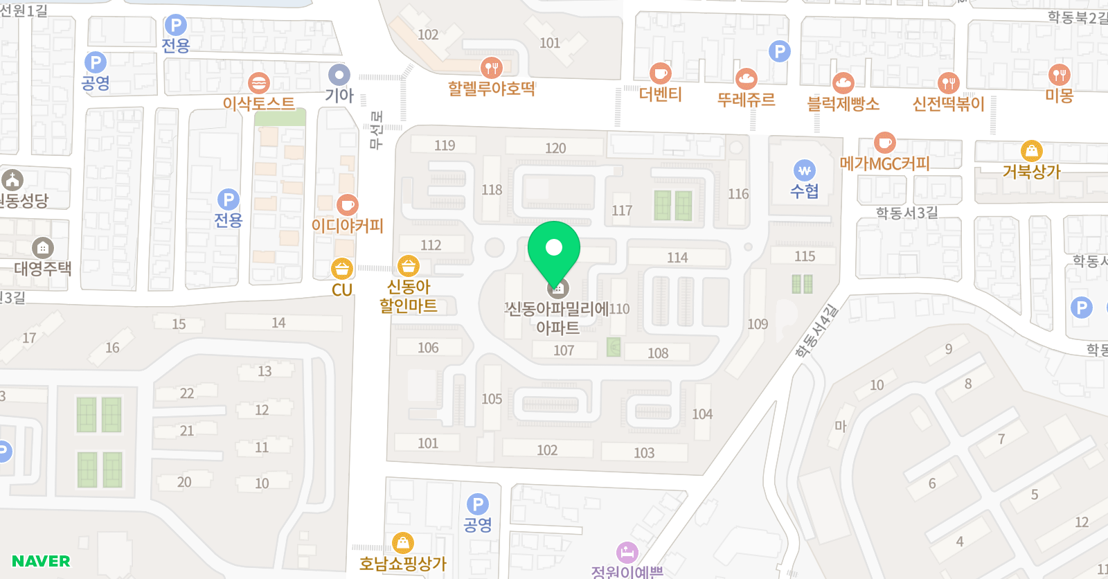 푸르넷공부방 신동아 푸르넷공부방 위치