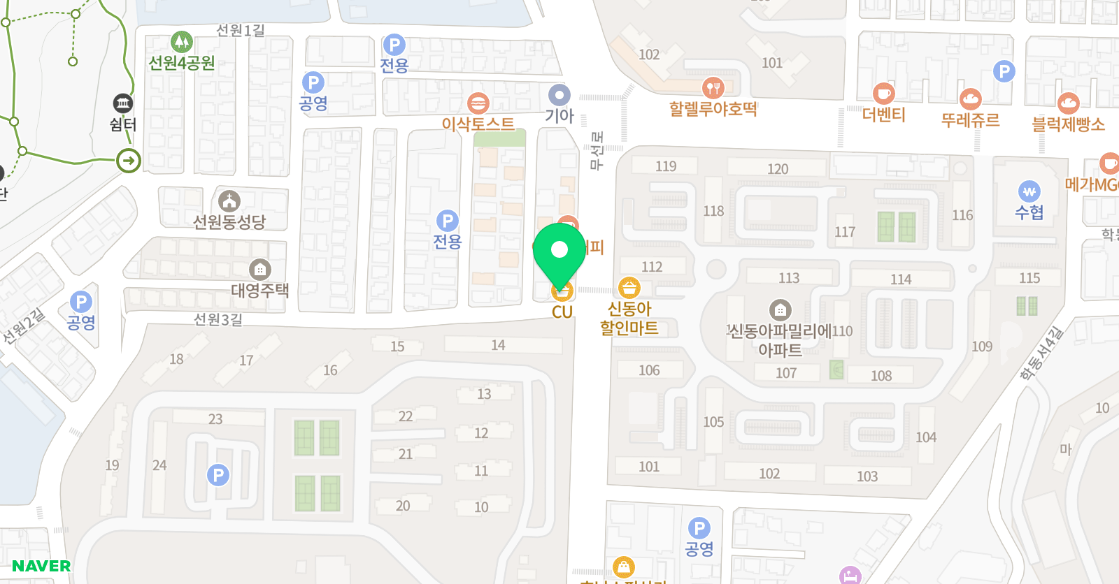 대입성공훈련관 공담관리형학습학원 위치